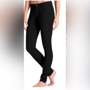 Athleta ponte knit skinny  pant sz 6 Tall EUC LN 439153 black